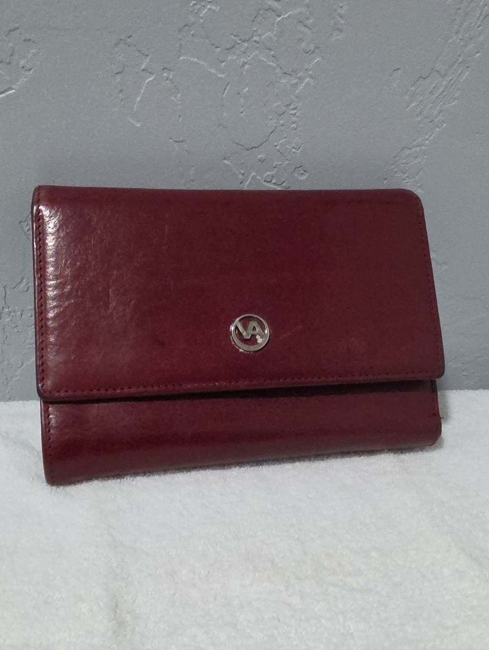 Valentina Burgundy Italian Leather Wallet